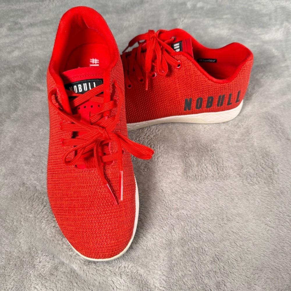 NOBULL Trainer Red SuperFabric Cross Training Shoes Mens 9 Womens 10.5